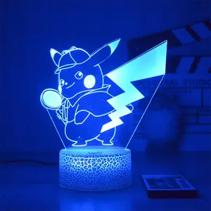 Đèn Ngủ LED Pikachu 3D Thay Đổi 7 Màu