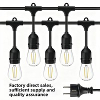 Guirlande lumineuse LED sphérique S14 pour extérieur, étanche, pour décoration paysagère, avec cristaux, 24V, IP67, fournie par l'usine