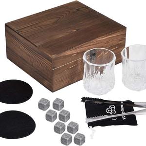 Gran oferta, juego de copas de whisky, piedra de <span class=keywords><strong>vino</strong></span> con caja de madera, Navidad, Día de San Valentín, la <span class=keywords><strong>mejor</strong></span> opción de regalo para papá, <span class=keywords><strong>novio</strong></span>, marido - Product Image 2