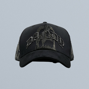 Gorra trucker de gamuza de 5 paneles con visera ancha, diseño de la Última Cena, textura premium, con pedrería, venta al por mayor, en stock - Product Image 5