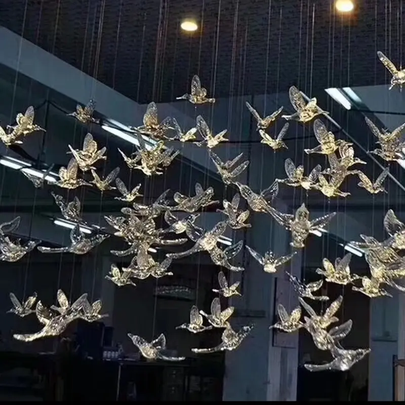 Hot Sale 3D Crystal Peace Pigeon With Celling for Wedding, Event Decoration