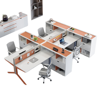 Ensemble de bureau du fabricant Bureau financier Poste de travail du personnel avec écran et chaise pour meuble de bureau Bureau d'ordinateur