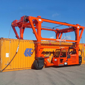 รถยกตู้คอนเทนเนอร์ไฮดรอลิกอุตสาหกรรมแบบ Straddle Carrier ขนาด 20 ตัน ขับเคลื่อนด้วยกระบอกไฮดรอลิก สำหรับอุปกรณ์จัดการตู้คอนเทนเนอร์ - Product Image 1