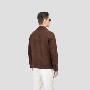 MTM Custom <span class=keywords><strong>giacca</strong></span> Safari <span class=keywords><strong>uomo</strong></span> marrone scuro <span class=keywords><strong>giacca</strong></span> Casual moda <span class=keywords><strong>uomo</strong></span> capispalla - Product Image 3