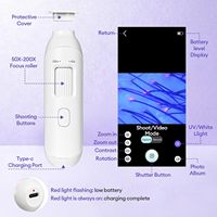 Analyseur numérique de cuir chevelu et de follicules pileux 50x 200x, lumière blanche UV, WiFi, USB-C, caméra dermatoscope pour l'inspection cutanée, OEM