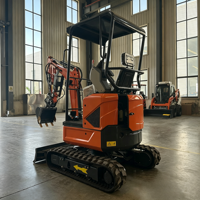 Mini-excavatrice 2T pour pompe hydraulique et moteur, pelle sur chenilles 2000 kg, cabine, CE ISO EPA EURO5, livraison rapide