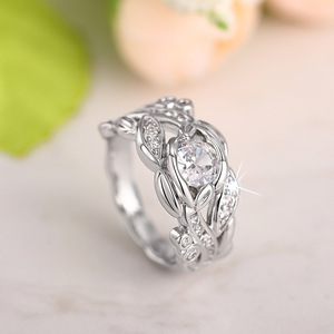 Textured Geometric Design Ring Elegant Style Finger Ring for Women - Product Image 6