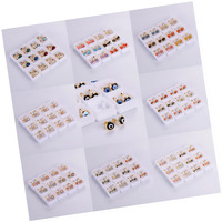 Boucles d'oreilles clous classiques et raffinées en acier inoxydable avec diamant et vis interne, pour enfant, idéales pour les anniversaires