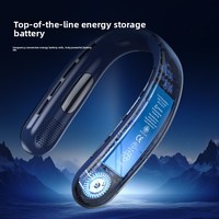 Ventilateur de cou portable sans pales, rechargeable par USB, 2400 mAh, moteur sans balais, 6-8 heures d'autonomie, pour usage extérieur
