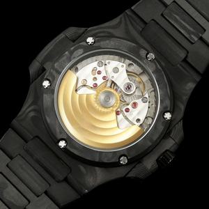 Montre automatique pour homme de luxe haut de gamme avec cadran vert forêt en fibre de carbone, <span class=keywords><strong>mouvement</strong></span> résistant aux chocs, étanche, bracelet - Product Image 6