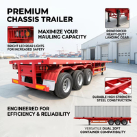 Semi-remorque plateau multi-essieux personnalisée Dingtu 12R22.5, capacité de charge >30000kg, dimensions de plateforme standard, origine Shandong, acier robuste