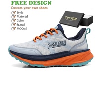 Chaussures de course sur sentier respirantes en maille pour hommes, antidérapantes, à coussin épais, légères, absorbant les chocs, pour le jogging en couple, printemps-été