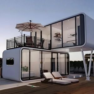 Casa Contenedor de Oficina de Diseño Moderno con Panel Sándwich Impermeable de Ensamblaje Rápido, Color Personalizado y Estructura de Acero - Product Image 2