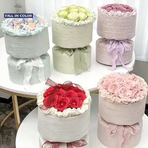 Fall In Color INS Wholesale Stripe Bouquet Wrapping Paper Waterproof Flowers DIY Wrapper
