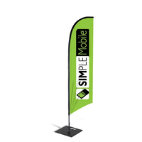 FEAMONT 2m 3m 4m 5m plume drapeau drapeau bannière publicité personnalisée oriflamme base vente signe drapeaux promotionnels Kit Stand