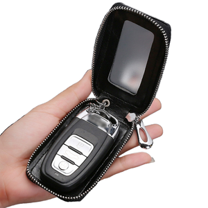 Elegante Bolsa para Llaves de Coche de Cuero Genuino con Cierre, Portátil, Duradera, de Gran Capacidad, Organizador de Llaves para el Hogar, Oficina y Viajes - Product Image 1