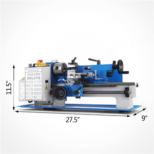 เครื่องกลึงโลหะด้วยมือขนาดเล็ก7x12ความแม่นยำสูงเครื่อง CNC แบบตั้งโต๊ะความแม่นยำสูงเครื่องปั่นโลหะพร้อมเครื่องกลึงซีเอ็นซี - Product Image 2