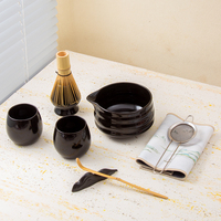 Vente en gros Service à matcha personnalisé Kit d'outils matcha fait main Service à thé matcha en céramique japonaise avec fouet et bol