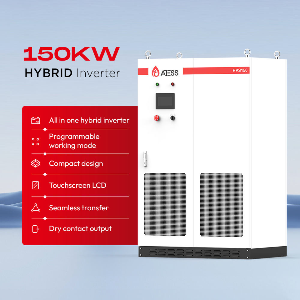 ATESS Hybrid Inverter HPS 30 KW 120KW 150KW Hybrid Solar Inverter 3 ...