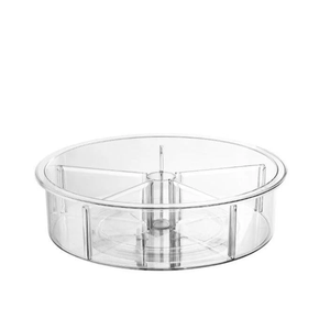Bandeja giratoria transparente con divisores - Product Image 1