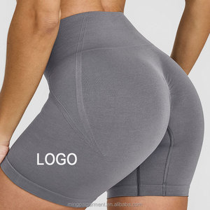 <span class=keywords><strong>Shorts</strong></span> Deportivos de Cintura Alta para Mujer, con Logotipo OEM, Elastano, Nailon, Sin Costuras, Ventilados, para Correr, Gimnasio, Yoga, Personalizados - Product Image 1