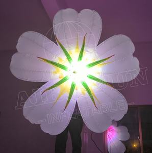 1,5 m/2M/3m decoración de fiesta globo de flores de interior Flor de lirio inflable rosa con luz Led - Product Image 6