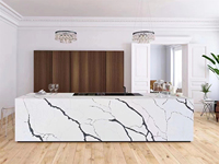 Calcutta Snoobi Pulido Quartz artificiel Cuarzo Pierre comptoir Calacatta Aa Jumbo taille 3300x1800mm haute dalles polonaises