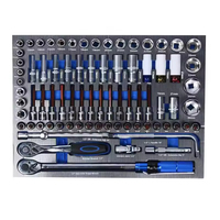 Kit d'outils à main professionnels pour réparation automobile CR-V, 1 ensemble, plateaux en mousse EVA personnalisables, 424 pièces, douilles, clés, garantie 3 ans, OEM