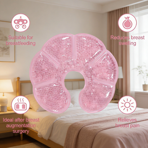 Compresa Fría/Caliente Reutilizable de 21x18cm para Alivio del Dolor Mamario, Apoyo a la Lactancia y Recuperación Postoperatoria, Cuidado Postparto - Product Image 1