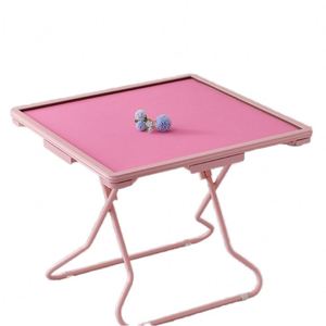 Mesa de Mahjong Plegable de Acero para el Hogar, Mesa Multifuncional Simple y Ligera para Dormitorio, Mesa para Jugar Ajedrez, Cartas y Póker - Product Image 1