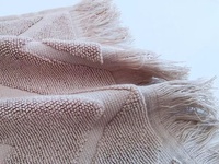Serviettes turques en relief avec glands Serviette de plage en coton jacquard teint en fil