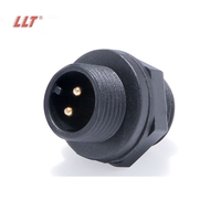 LLT M12 110V 10A Assembly Male Plug Female Socket IP68 Power Driver Electric Wire Connector 2Pin Circular Waterproof Connector