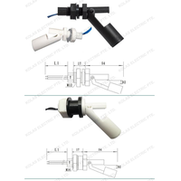 Capteur de niveau de liquide magnétique Float-54LPP-M12, indicateur de niveau de fluide, interrupteur à flotteur pour réservoir d'eau, contrôleur de niveau en plastique