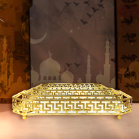 Ensemble de plateaux en fer islamique 642023, 34/49/46 cm, miroir métallique, décoration de l'Aïd Moubarak, Ramadan, fournitures de fête, PartyMaker