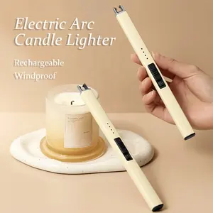 Candle Lighter Electric Arc Lighter Rechargeable USB Lighter Flameless Grill Lighter Long For Candle BBQ