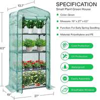 Serre de jardin portable pour plantes, serre de protection des plantes pour l'extérieur et la cour arrière