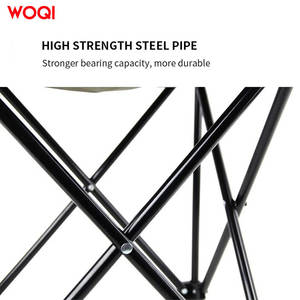 ชุดโต๊ะและเก้าอี้พับได้ Woqi สำหรับตั้งแคมป์ 4 ที่นั่ง พกพาสะดวกสำหรับปิกนิก บาร์บีคิว เฟอร์นิเจอร์กลางแจ้ง สีเขียวทหาร ทำจากไนลอน - Product Image 5