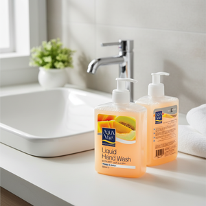 Savon liquide pour les mains AquaVera 500 ml avec ingrédients chimiques SLS parfum de mangue et melon pour adultes - Product Image 3