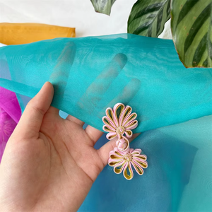 Wholesale Hot Sale Custom Button Different Sizes Packaging Pouch Sheer Organza <b>Gift</b> <b>Envelope</b> Bag - Product Image 5