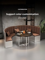Industrieller Stil Halbrund Container Taverne Bar Grill Restaurant Kartenspiel Sofa Tisch und Stühle