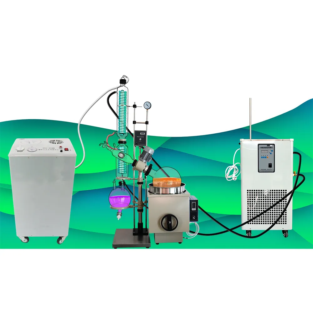Re-3002 sistema do evaporador rotativo do vapor do vácuo do laboratório químico, frasco de evaporação roto