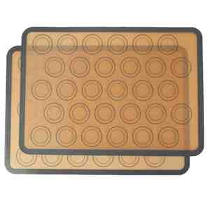 Tapis de cuisson en silicone antiadhésif pour pâtisserie, tapis à pétrir et à rouler la pâte avec surface en caoutchouc antidérapante, tapis de cuisson en silicone - Product Image 1