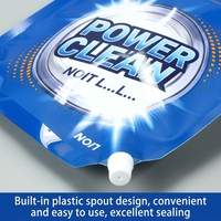 Pochette de recharge personnalisée pour lessive et shampoing, autoportante avec bec verseur et buse pour emballage de liquides