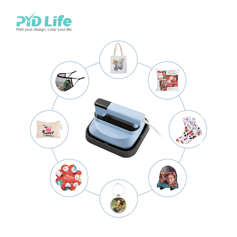 2021 penjual teratas PYD Life baru 7 "* 8" mesin Press panas 2 Untuk kaus Tote Bag