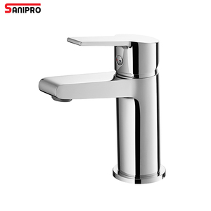 Sanipro đương đại Chrome hoàn thành đồng cơ thể lưu vực tap nước nóng và lạnh Mixer phòng tắm bồn rửa vòi nước cho nhà - Product Image 1