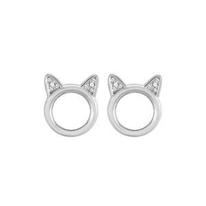 Серьги-гвоздики в форме кошки - Product Image 1