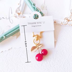 Cute Charm 3d Strawberry Cherry Blossom Fruit Keychain Ins Style Design <b>Key</b> <b>Ring</b> Bag for Girl's Gift Purse Decor <b>Accessories</b> - Product Image 6