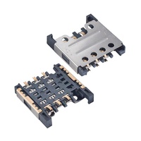 MUP-C7090 6P Support de carte micro SIM, boîtier électrique à bornes à souder CMS pour téléphone, POS, IoT, vente chaude en Israël et en Inde
