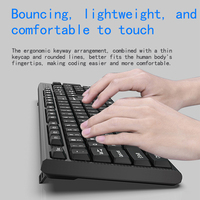 Harga pabrik 104 tombol Keyboard Mouse Combo kantor komputer PC Keyboard Mouse Combo Set