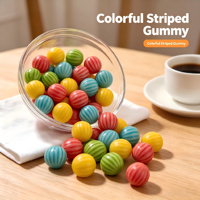 Bonbons à mâcher durs en forme de pastèque rayée EJOUA, saveur fruitée multicolore, vente en gros en vrac, boîte de bonbons